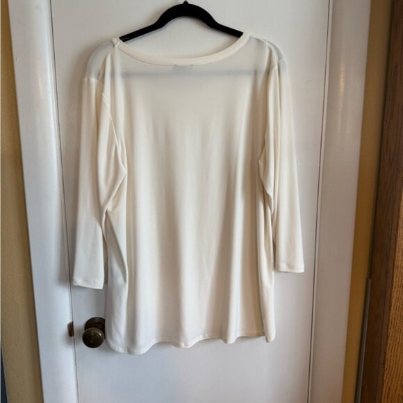 Jones New York Ivory Long Sleeve Top - Picture 3 of 3